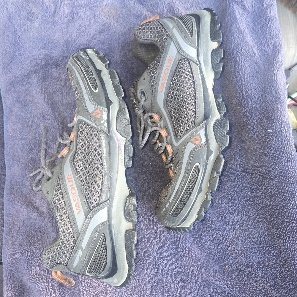 Vasque Gray and Orange Trail Shoes